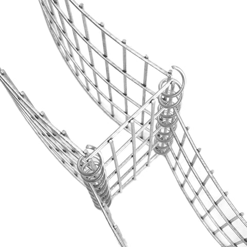 Rootz Stone Gabion Snail Sculpture - Garden Decor - Yard Art - Galvanized Steel - 110 x 110 x 60 cm