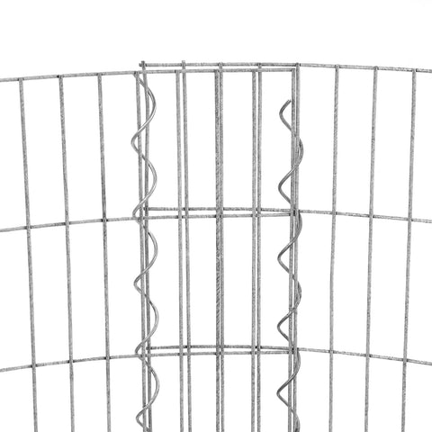 Rootz Decorative Metal Gabion - Wire Fence - Stone Cage - Galvanized Steel - Enhance Garden Design - 90cm x 80cm x 70cm
