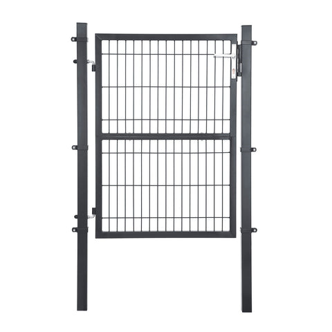 Rootz Galvanized Steel Garden Gate - Security Gate - Privacy Gate - Durable & Corrosion Resistant - 106cm x 175cm