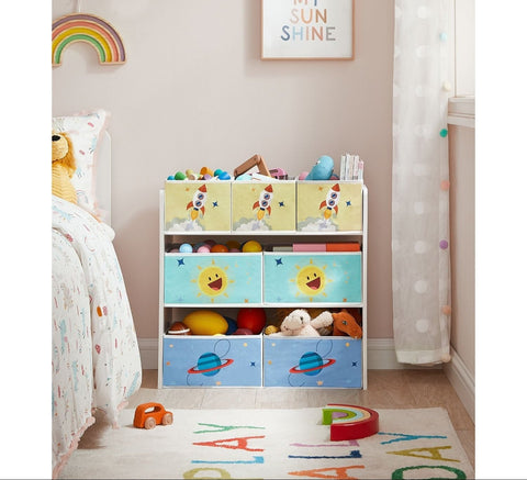 Rootz Children's Room Shelf - Toy Organizer - Storage Unit - Space-Saving - 29.5cm x 62.5cm x 60cm