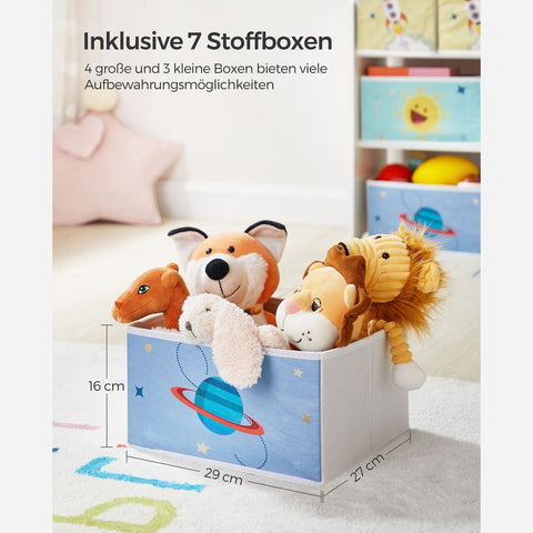 Rootz Children's Room Shelf - Toy Organizer - Storage Unit - Space-Saving - 29.5cm x 62.5cm x 60cm