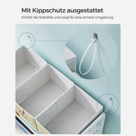 Rootz Children's Room Shelf - Toy Organizer - Storage Unit - Space-Saving - 29.5cm x 62.5cm x 60cm