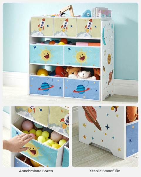 Rootz Children's Room Shelf - Toy Organizer - Storage Unit - Space-Saving - 29.5cm x 62.5cm x 60cm