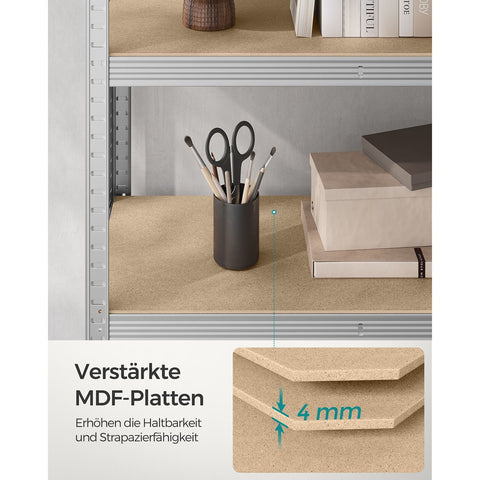 Rootz 2 Piece Set Storage Rack - Garage Organizer - Steel Shelves - Rust-Resistant - Adjustable Height - 180cm x 90cm x 40cm