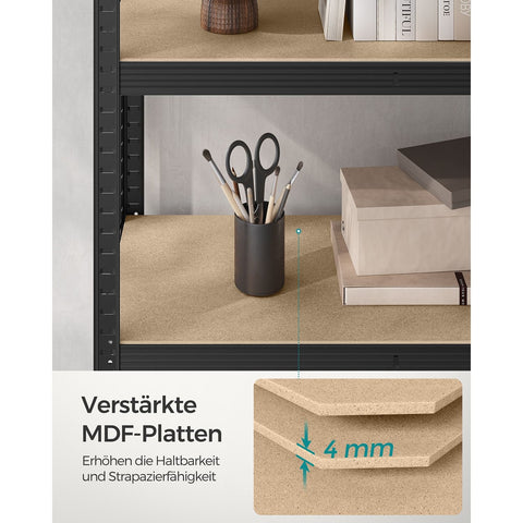 Rootz 2-Piece Set Storage Shelves - Wall Shelves - Garage Racks - Reinforced Steel Frame - Adjustable Shelves - 200cm x 100cm x 50cm