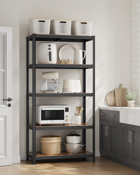 Rootz Heavy Duty Standing Shelf - Metal Frame - Steel Construction - Rust-Resistant - Adjustable Shelves - 50cm x 100cm x 200cm