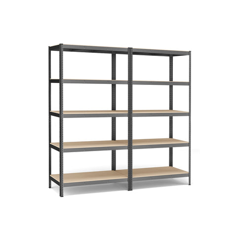 Rootz 2 Piece Set Cellar Shelves - Storage Rack - Steel Frame - Heavy Duty - 60cm x 120cm x 200cm