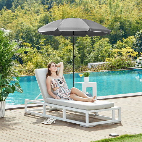 Rootz Beach Parasol - Folding Umbrella - Sunshade - UPF 50+ Protection - 1.6m Diameter - 1.8m Curve Length - Lightweight and Portable