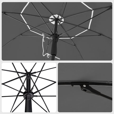 Rootz Beach Parasol - Folding Umbrella - Sunshade - UPF 50+ Protection - 1.6m Diameter - 1.8m Curve Length - Lightweight and Portable