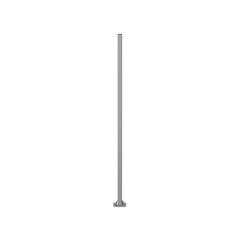 Rootz Gray Metal Side Awning Post - Outdoor Canopy Pole - Sunshade Stand - Powder-coated - Lightweight - Easy to Assemble - 11.5cm x 11.5cm x 152cm