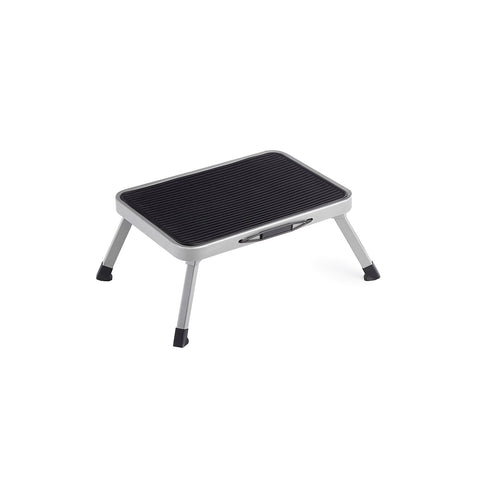 Rootz Gray Steel Folding Camping Chair - Beach Seat - Portable Chair - Heavy Duty Construction - Compact Design - Easy Assembly - 32cm x 44cm x 17.5cm