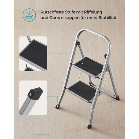 Rootz Gray Steel Folding Camping Chair - Beach Chair - Portable Chair - Heavy Duty - Compact Design - 45.5cm x 82cm x 55cm - Folded 45.5cm x 90cm x 4cm - Lightweight 4.3kg - Max Load 150kg