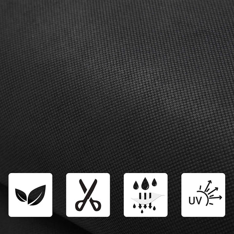 Rootz Weed Control Fabric - Garden Fleece - Weed Barrier - UV Stabilizer - Moisture Regulation - Soil Protection - 1m x 50m - Black - 100 g/m² PP - 6kg - End with the Theater