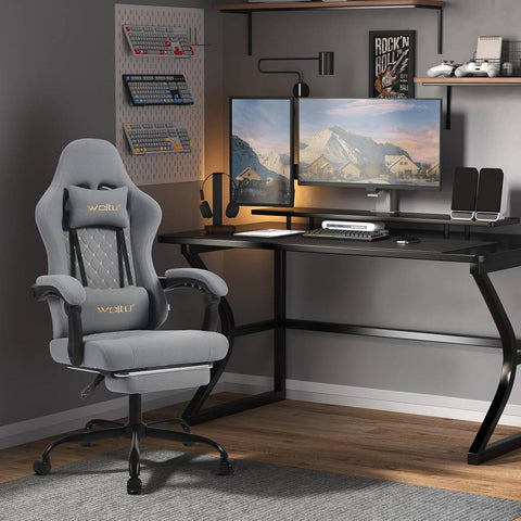 Rootz Massage Gaming Chair - Lumbar Support - Breathable Mesh - Ergonomic Design - 64cm x 127cm x 54cm