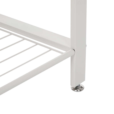 Rootz Modern Wardrobe with Iron Pulls - Industrial Style Coat Rack - Entryway Furniture - Chipboard and Iron - 72cm x 33.7cm x 183cm