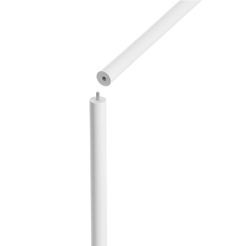 Rootz Coat Stand - Wardrobe - Free-Standing Clothes Rack - Rubberwood - Stable Base - Easy Assembly - 38cm x 175cm - White