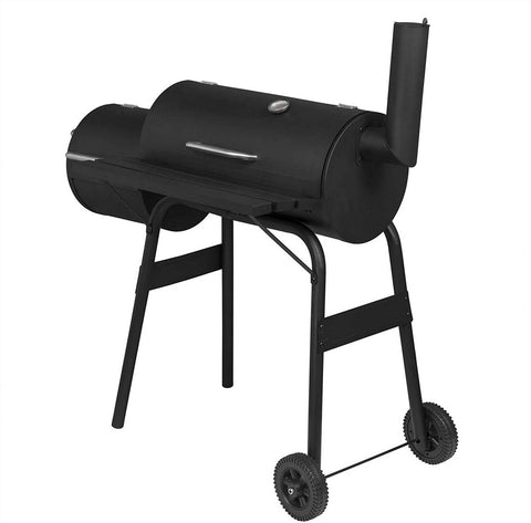 Rootz Ultimate Charcoal Grill - Outdoor BBQ Grill - Portable Barbecue - Enhanced Mobility, Dual Cooking Chambers, Integrated Temperature Control - Steel - 115cm x 53cm x 114cm