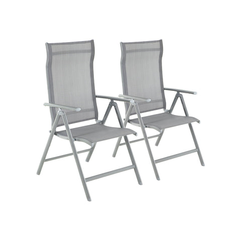 Rootz 2 Piece Set Garten Chairs - Balcony Chairs - Outdoor Chairs - Breathable Fabric - 56cm x 70cm x 106cm