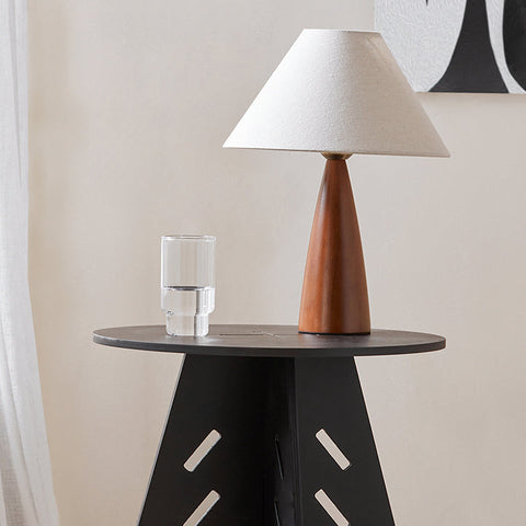 Rootz Wooden Side Table - Coffee Table - Tenon Joint Table - Easy Assembly - Eco-Friendly - Noise-Reducing Floor Protectors - H55 x Ø46.5cm