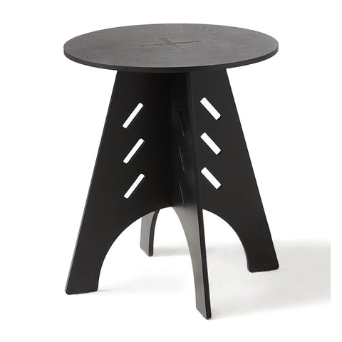 Rootz Wooden Side Table - Coffee Table - Tenon Joint Table - Easy Assembly - Eco-Friendly - Noise-Reducing Floor Protectors - H55 x Ø46.5cm