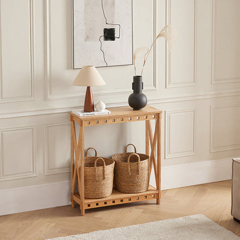 Rootz Wooden Console Table - Side Table - Hallway Table - Easy Assembly with Tenon Joints - Eco-Friendly - Durable - 80cm x 87.5cm x 30cm