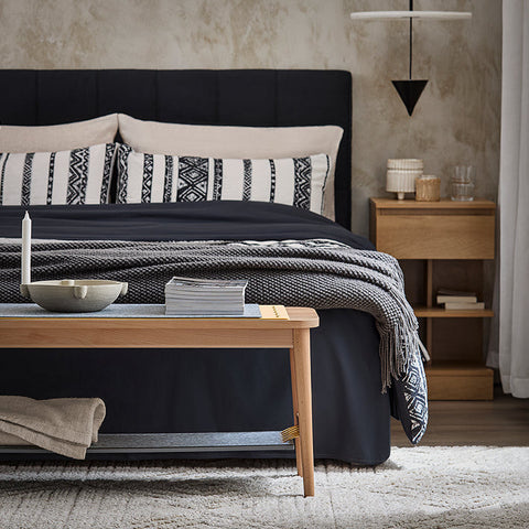 Rootz Shoe Bench with Storage - Entryway Bench - Bed Bench - Easy Assembly - Durable - Eco-Friendly - 110cm x 46cm x 37cm