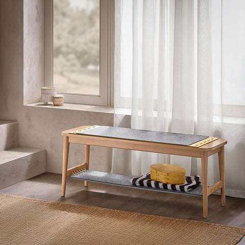 Rootz Shoe Bench with Storage - Entryway Bench - Bed Bench - Easy Assembly - Durable - Eco-Friendly - 110cm x 46cm x 37cm
