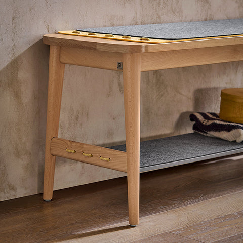 Rootz Shoe Bench with Storage - Entryway Bench - Bed Bench - Easy Assembly - Durable - Eco-Friendly - 110cm x 46cm x 37cm
