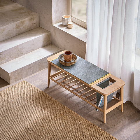 Rootz Shoe Bench with Storage - Entryway Bench - Shoe Rack - Tenon Joint Craftsmanship - Easy Assembly - Eco-Friendly Materials - 110cm x 44cm x 37cm