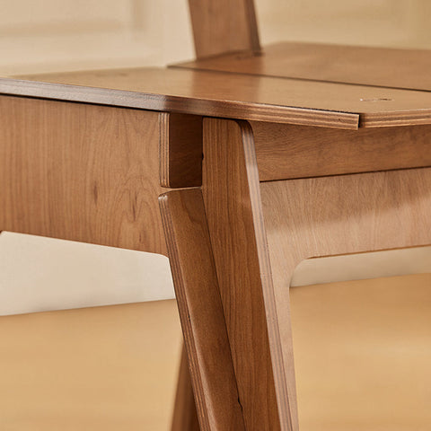 Rootz Wooden Dining Chair - Kitchen Chair - Office Chair - Easy Assembly - Scratch-Resistant - Eco-Friendly - 44.5cm x 86cm x 61cm - Brown