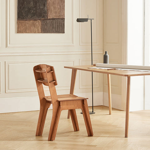 Rootz Wooden Dining Chair - Kitchen Chair - Office Chair - Easy Assembly - Scratch-Resistant - Eco-Friendly - 44.5cm x 86cm x 61cm - Brown