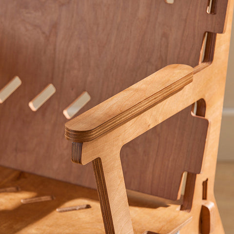 Rootz Wooden Chair - Kitchen Chair - Children's Chair - Tenon Joint Assembly - Scratch-Resistant Floor Protectors - Eco-Friendly Design - 55cm x 70cm x 72cm
