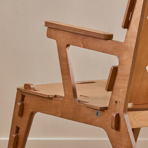 Rootz Wooden Chair - Kitchen Chair - Children's Chair - Tenon Joint Assembly - Scratch-Resistant Floor Protectors - Eco-Friendly Design - 55cm x 70cm x 72cm