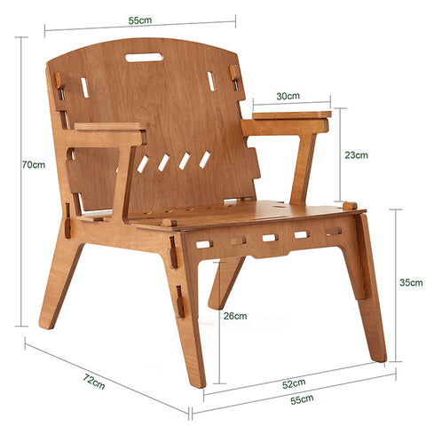 Rootz Wooden Chair - Kitchen Chair - Children's Chair - Tenon Joint Assembly - Scratch-Resistant Floor Protectors - Eco-Friendly Design - 55cm x 70cm x 72cm
