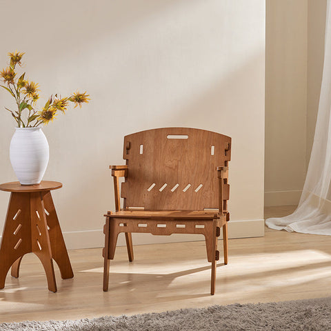 Rootz Wooden Chair - Kitchen Chair - Children's Chair - Tenon Joint Assembly - Scratch-Resistant Floor Protectors - Eco-Friendly Design - 55cm x 70cm x 72cm