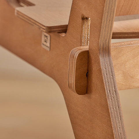 Rootz Wooden Chair - Kitchen Chair - Children's Chair - Tenon Joint Assembly - Scratch-Resistant Floor Protectors - Eco-Friendly Design - 55cm x 70cm x 72cm