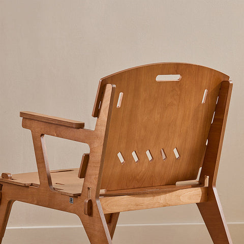 Rootz Wooden Chair - Kitchen Chair - Children's Chair - Tenon Joint Assembly - Scratch-Resistant Floor Protectors - Eco-Friendly Design - 55cm x 70cm x 72cm