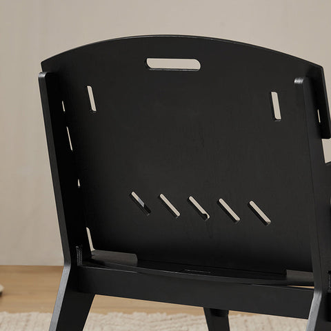 Rootz Wood Lounge Chair - Armchair - Wooden Seat - Easy Assembly - 55cm x 70cm x 72cm - Eco-Friendly - Modern Design