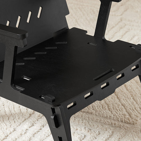 Rootz Wood Lounge Chair - Armchair - Wooden Seat - Easy Assembly - 55cm x 70cm x 72cm - Eco-Friendly - Modern Design