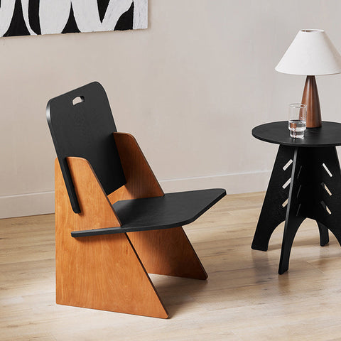 Rootz Wooden Chair - Kitchen Chair - Children's Chair - Tenon Joints for Easy Assembly - Scratch-Resistant Floor Protectors - Stylish Black-Brown Design - 53cm x 78cm x 56cm