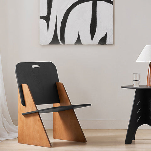 Rootz Wooden Chair - Kitchen Chair - Children's Chair - Tenon Joints for Easy Assembly - Scratch-Resistant Floor Protectors - Stylish Black-Brown Design - 53cm x 78cm x 56cm