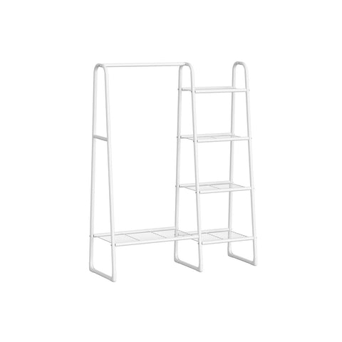Rootz Clothes Rack - Garment Rack - Storage Rack - Steel Frame - Cloud White - 40cm x 101.7cm x 153.3cm - 70kg Capacity