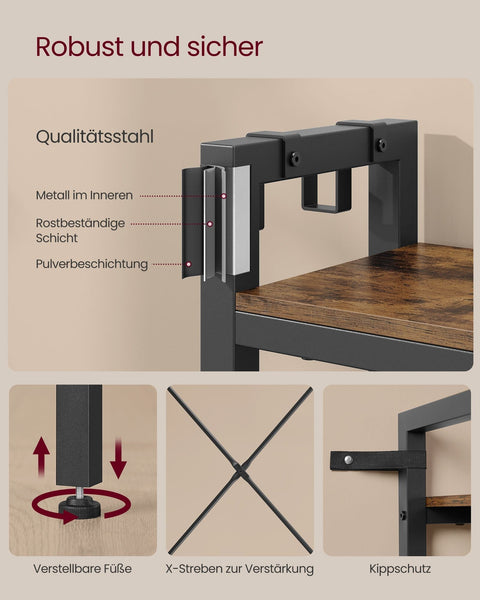 Rootz Coat Rack with Shoe Bench - Hallway Organizer - Entryway Storage - Maximizes Space - 40cm x 120cm x 190cm
