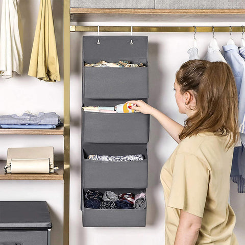 Rootz Hanging Organizer - Storage System - Closet Organizer - Dimensionally Stable - Practical - Space-Saving - 33.5cm x 12cm x 100cm
