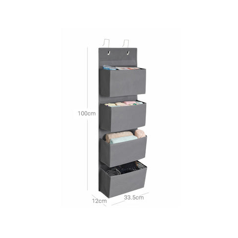 Rootz Hanging Organizer - Storage System - Closet Organizer - Dimensionally Stable - Practical - Space-Saving - 33.5cm x 12cm x 100cm