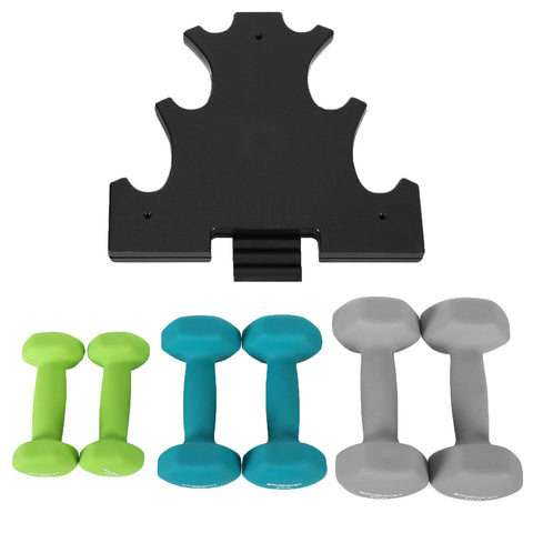 Rootz Dumbbell Set - Strength Training - Lightweight Dumbbells - Neoprene Coating - Build Muscle - Lose Weight - Improve Strength - 13.5cm x 6.5cm x 6cm