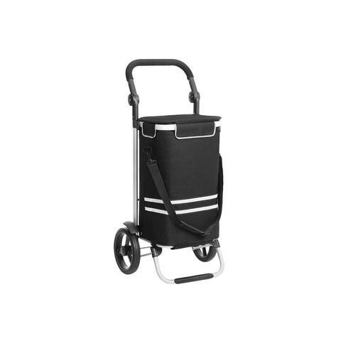 Rootz Shopping Trolley - Shoulder Bag - Multifunctional Cart - Aluminum Frame - Insulated Compartment - 44cm x 100cm x 27cm