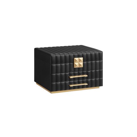 Rootz Jewelry Box with Mirror - Organizer Case - Storage Chest - PU Leather - 21.5cm x 24cm x 15.8cm