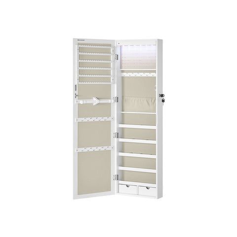 Rootz Wall-Mounted Jewelry Cabinet - Hanging Organizer - Storage Armoire - Space-Saving Solution - 50cm x 35cm x 120cm