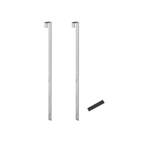 Rootz Door Hook Set for Jewelry Cabinet - Silver Hooks - Space-Saving Solution - Steel - 1.2 x 2.2 x 32 cm